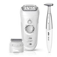Braun Silk-épil 7 7-561 Wet&Dry Epilatore Elettrico Donna senza fili Ricaricabile, Epilatore con 8 Accessori, tra cui il Rifinitore per La Zona Bikini e Una Testina Radente